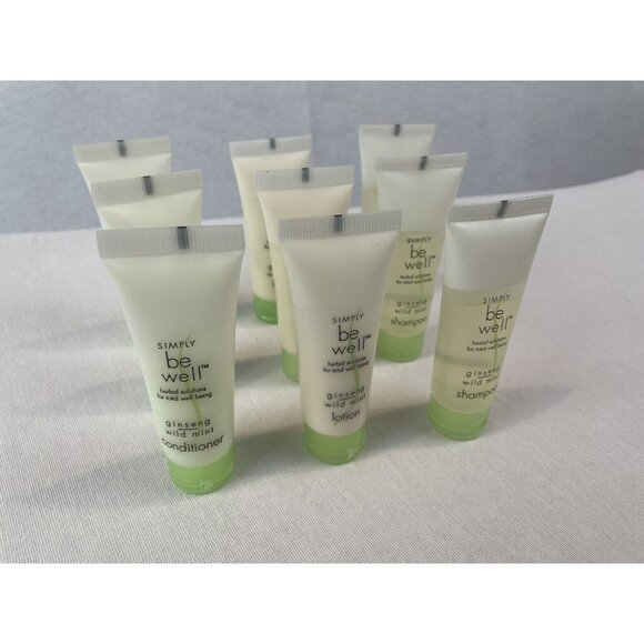 Simply Be Well Ginseng Wild Mint Shampoo Conditioner Lotion Travel Size 3 Each - Picture 1 of 9